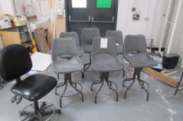 Seven laboratory chairs