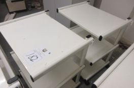 Two 3 tier mobile work trolley