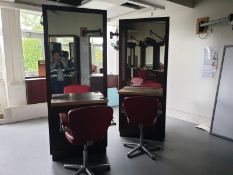 Double Sided Hair and Beauty Stations x2