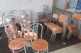 Thirty assorted canteen chairs