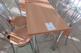 Cafe table and 4 matching chairs