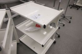 Three tier mobile work trolley