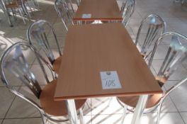 Cafe table and 4 matching chairs