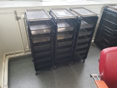 3x Hair Trolleys