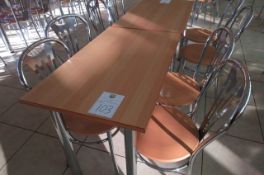 Cafe table and 4 matching chairs