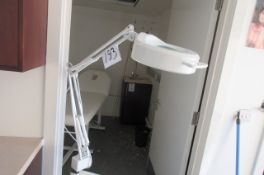 Illuminated magnifier on articulated spring arm