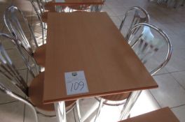 Cafe table and 4 matching chairs