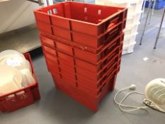 7x Red Plastic Boxes