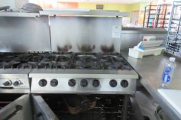 Six ring gas hob and double door oven