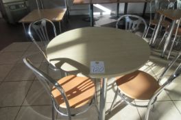 Cafe table and 4 matching chairs