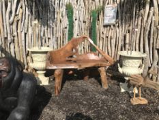 SOLID TEAK MASSIVE DRIFTWOOD BENCH