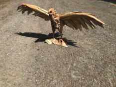 SOLID TEAK HANDMADE MASSIVE DRIFTWOOD EAGLE