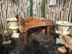 SOLID TEAK MASSIVE DRIFTWOOD BENCH