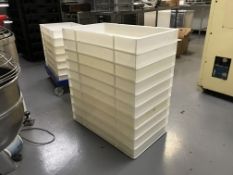 10x White Plastic Box