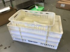 4x White Plastic Containers