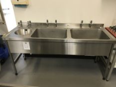 LOT WITHDRAWN | PKL Double Stailess Steel Sink with Was Hand Basin