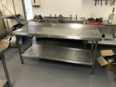 Stainless Steel Counter with Shelving Below
