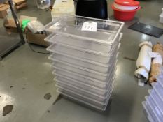 9x Clear Plastic Containers with Lids