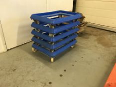 5x Blue Plastic Trolley