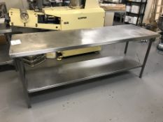 Stainless Steel Counter with Shelving Below
