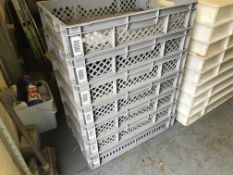 7x Grey Plastic Containers