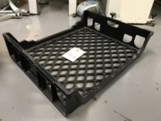 9x Black Plastic Trays