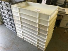 9x White Plastic Containers