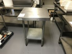 1x Vogue Stainless Steel Counter, 2x Vogue Stainless Steel Shelves