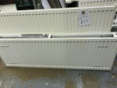 4x White Radiators
