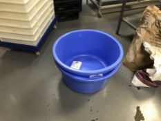 2x Large Blue Plastic Containers