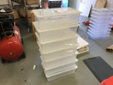 7x Plastic Translucent Containers