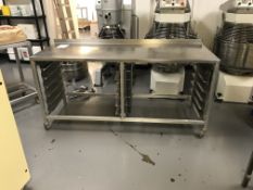 Stainless Steel Counter with Double Shelving Space Below