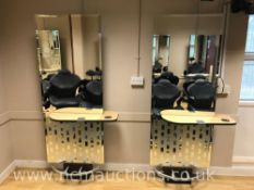 2x Hair and Beauty Station Mirrors