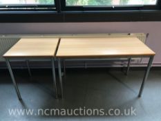 2x Wooden Table and 2x Chairs