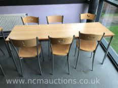 Wooden Table and 6x Chairs