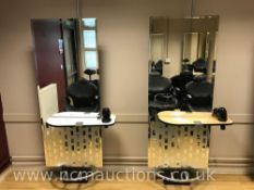 2x Hair and Beauty Station Mirrors