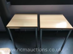 2x Wooden Tables and 2x Chairs