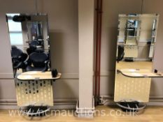 2x Hair and Beauty Station Mirrors