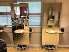 2x Hair and Beauty Station Mirrors
