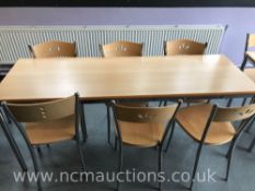 Wooden Table and 6x Chairs