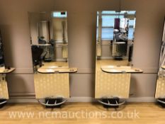 2x Hair and Beauty Station Mirrors