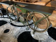 LARGE METAL HARLEY DAVIDSON MOTORCYCLE DISPLAY BIKE DESK