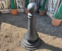 1 X NEW BLACK HEAVY DUTY PORTSIDE CAST IRON BOLLARD