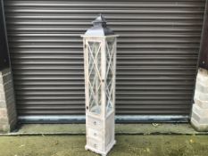 BOXED NEW 5FT TALL CANDLEBOX OVER WOOD DRAWERS GLAZED