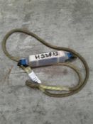 Energy absorber with lanyard