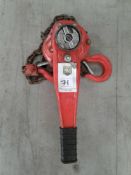 tiger lever chain hoist 1.5 ton Max