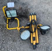 Tripol halogen lights and floor standing light