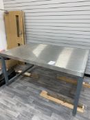 Large stainless steel bench