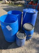 Water butts for garden rainwater storage x 5