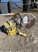 Brickcutter saw and transformer